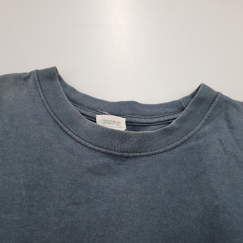 【現状渡し品】【メンズ】 ANVIL アンビル エルサルバドル製 HI STANDARD ハイ スタンダード L/ S TEE ロング スリーブ Ｔシャツ トップス 長袖 146-260504-ya-13-izu サイズ：M カラー：ネイビー 万代Net店