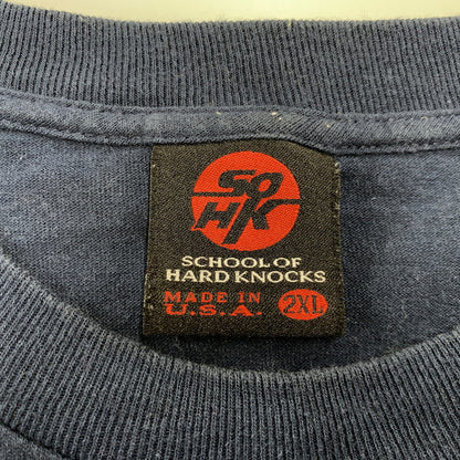 【中古品】【メンズ】 SCHOOL OF HARD KNOCKS スクール オブ ハード ノックス ATLANTA S/S TEE アトランタ 半袖 Tシャツ USA製 146-260729-as-13-izu サイズ：2XL カラー：ネイビー 万代Net店