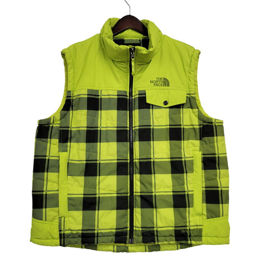 【中古品】【メンズ】 THE NORTH FACE ザ・ノースフェイス HYVENT CHECK DOWN VEST NFB07B61B チェックダウンベスト 144-260506-as-40-izu サイズ：105 カラー：ライムグリーン 万代Net店