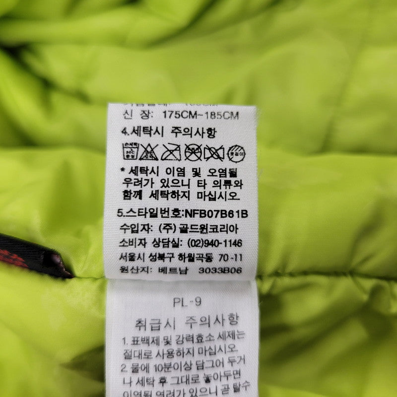 【中古品】【メンズ】 THE NORTH FACE ザ・ノースフェイス HYVENT CHECK DOWN VEST NFB07B61B チェックダウンベスト 144-260506-as-40-izu サイズ：105 カラー：ライムグリーン 万代Net店