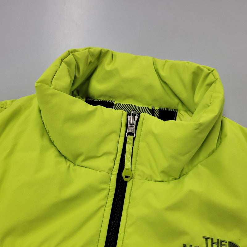 【中古品】【メンズ】 THE NORTH FACE ザ・ノースフェイス HYVENT CHECK DOWN VEST NFB07B61B チェックダウンベスト 144-260506-as-40-izu サイズ：105 カラー：ライムグリーン 万代Net店