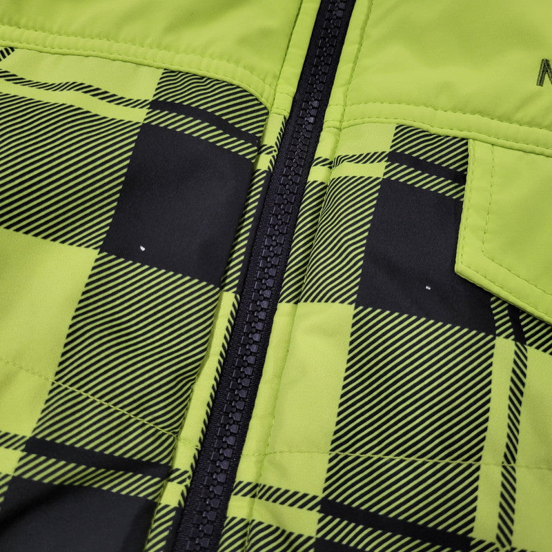 【中古品】【メンズ】 THE NORTH FACE ザ・ノースフェイス HYVENT CHECK DOWN VEST NFB07B61B チェックダウンベスト 144-260506-as-40-izu サイズ：105 カラー：ライムグリーン 万代Net店