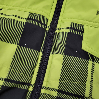 【中古品】【メンズ】 THE NORTH FACE ザ・ノースフェイス HYVENT CHECK DOWN VEST NFB07B61B チェックダウンベスト 144-260506-as-40-izu サイズ：105 カラー：ライムグリーン 万代Net店