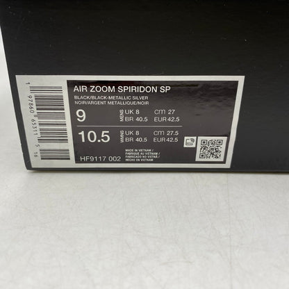 【中古美品】【メンズ】 NIKE ナイキ AIR ZOOM SPIRIDON SP HF9117-002 エア ズーム スピリドン SP スニーカー シューズ 靴 160-260501-as-04-izu サイズ：27cm カラー：BLACK/BLACK-METALLIC SILVER 万代Net店