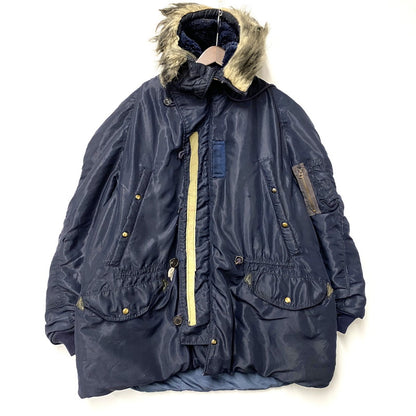 【現状渡し品】【メンズ】 U.S.AIR FORCE 8310-480200-461 AF 33-038-30082 MIL-J-6279 S.W.GARMENT CO.社製 TALON ZIP アザラシファー 推定50S N-3A FLIGHT JACKET フライト ジャケット アウター 146-260506-cs-19-izu サイズ：XL カラー：ネイビー 万代Net店