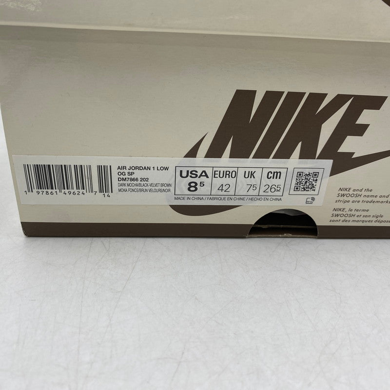 【中古品】【メンズ】 NIKE ナイキ × TRAVIS SCOTT トラヴィス・スコット AIR JORDAN 1 LOW OG SP DM7866-202 エアジョーダン 1 ロー OG SP スニーカー シューズ 靴 160-260501-as-07-izu サイズ：26.5cm カラー：DARK MOCHA/BLACK-VELVET BROWN 万代Net店