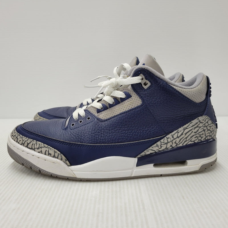 【中古品】【メンズ】 NIKE ナイキ CT8532-401 AIR JORDAN 3 RETRO エア ジョーダン スリー レトロ スニーカー シューズ 靴 160-260502-cs-15-izu サイズ：29cm カラー：MIDNIGHT NAVY/WHITE 万代Net店