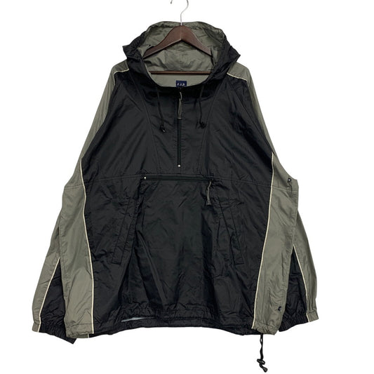 【中古品】【メンズ】 OLD GAP オールド ギャップ 162756-02 ANORAK PARKA アノラック パーカー アウター 146-260509-cs-02-izu サイズ：XXL カラー：ブラック×グレー 万代Net店