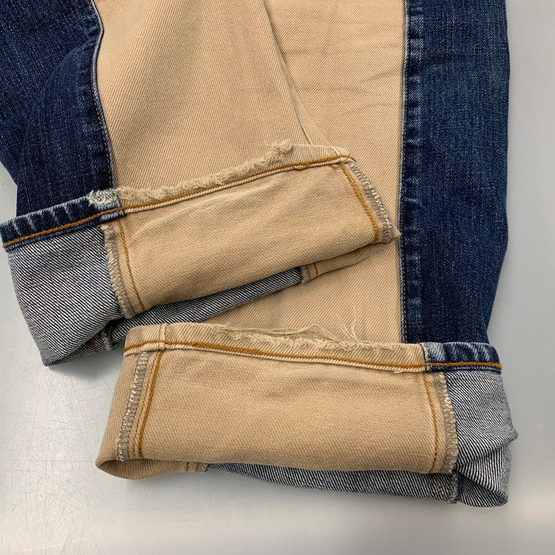 【中古品】【メンズ】 KOJIMA GENES コジマジーンズ MONKEY COMBO PANTS モンキー コンボ パンツ ボトムス ズボン 156-260509-cs-09-izu サイズ：不明 カラー：インディゴ×ベージュ 万代Net店