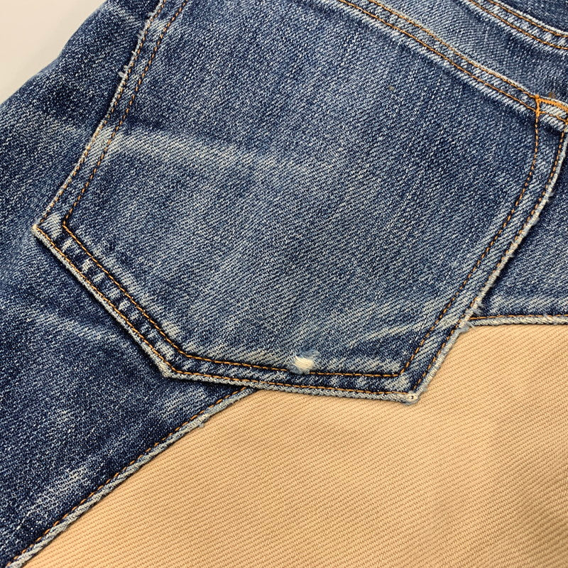 【中古品】【メンズ】 KOJIMA GENES コジマジーンズ MONKEY COMBO PANTS モンキー コンボ パンツ ボトムス ズボン 156-260509-cs-09-izu サイズ：不明 カラー：インディゴ×ベージュ 万代Net店