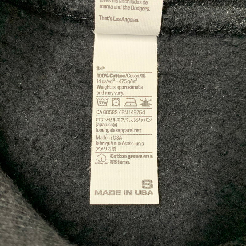 【中古品】【メンズ】 LOS ANGELES APPAREL ロサンゼルスアパレル 14OZ PULLOVER HOODIE プルオーバー フーディー トップス 長袖 142-260509-cs-06-izu サイズ：S カラー：ブラック 万代Net店