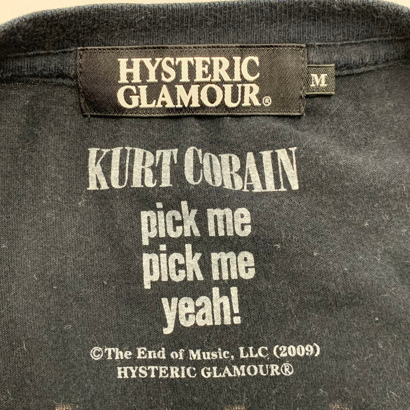 【中古品】【メンズ】 HYSTERIC GLAMOUR ヒステリックグラマー 0294CL01 KURT COBAIN LS TEE カート コバーン ロングスリーブ ティー トップス 長袖 140-260502-cs-02-izu サイズ：M カラー：ブラック 万代Net店