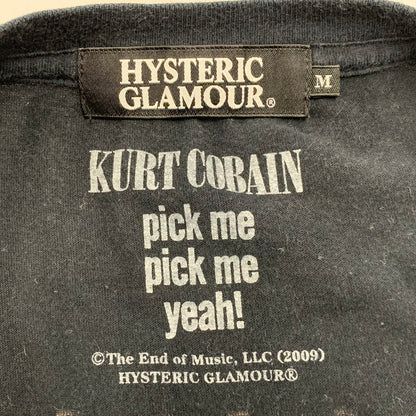 【中古品】【メンズ】 HYSTERIC GLAMOUR ヒステリックグラマー 0294CL01 KURT COBAIN LS TEE カート コバーン ロングスリーブ ティー トップス 長袖 140-260502-cs-02-izu サイズ：M カラー：ブラック 万代Net店