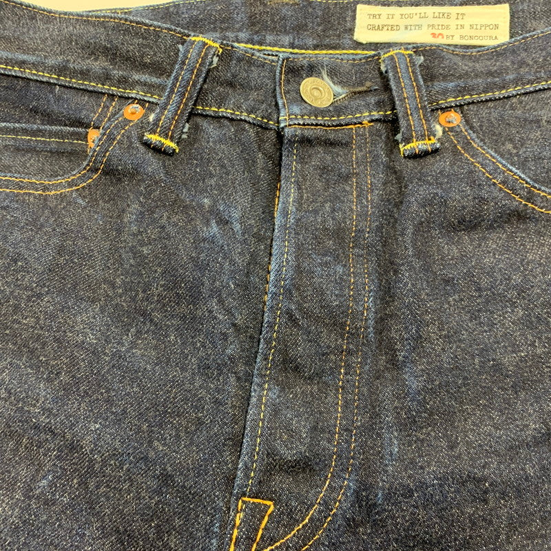 【中古品】【メンズ】 BONCOURA ボンクラ SHRINK TO FIT シュリンクトゥフィット Vステッチ XX DENIM PANTS デニム パンツ ボトムス ズボン 156-260502-cs-10-izu サイズ：30 カラー：インディゴ 万代Net店