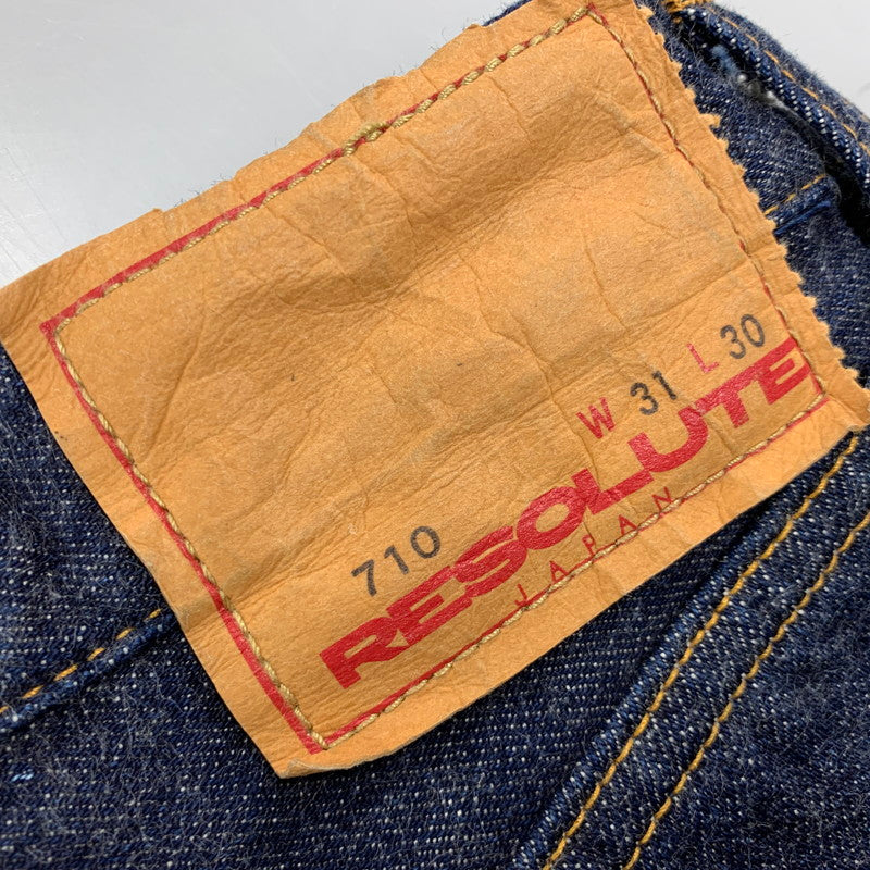 【中古品】【メンズ】 RESOLUTE リゾルト 710 14OZ DENIM PANTS デニム パンツ ボトムス ズボン 156-260502-cs-08-izu サイズ：W31 L30 カラー：インディゴ 万代Net店