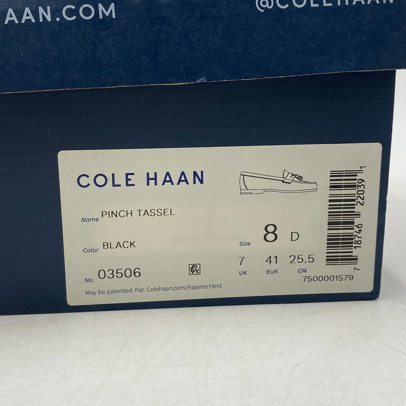 【中古品】【メンズ/レディース】 COLE HAAN コールハーン 03506 PINCH TASSEL ピンチ タッセル ローファー 靴 164-260502-kh-01-izu サイズ：25.5 カラー：ブラック 万代Net店