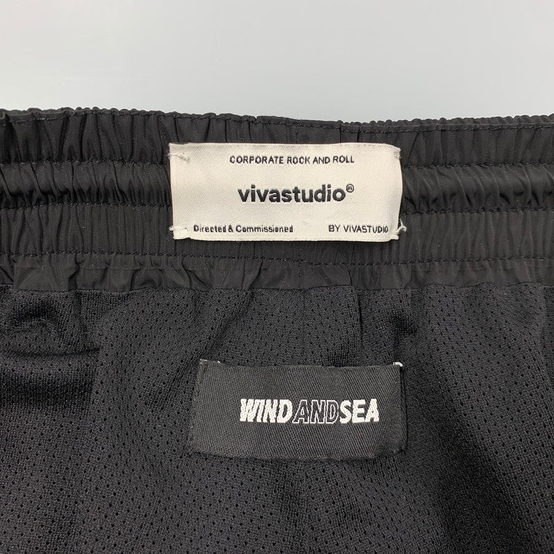 【中古品】【メンズ】 WIND AND SEA×VIVASTUDIO ウィンダンシー×ビバスタジオ VIVA-03 RIBSTOP TRACK PANTS リップストップ トラック パンツ ボトムス ズボン 153-260509-cs-10-izu サイズ：L カラー：ブラック 万代Net店
