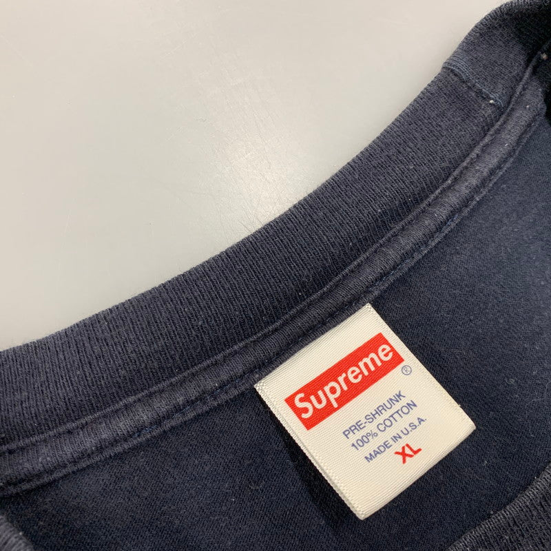 【中古品】【メンズ】 SUPREME シュプリーム 18FW MARVIN GAYE TEE マーヴィン ゲイ ティー トップス 半袖 149-260502-cs-13-izu サイズ：XL カラー：ネイビー 万代Net店