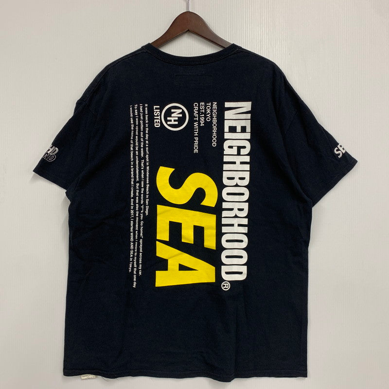 【中古品】【メンズ】 NEIGHBORHOOD×WIND AND SEA ネイバーフッド×ウィンダンシー 201ELWSN-STM01S NHWDS C-TEE.SS ショートスリーブ Tシャツ トップス 半袖 142-260509-cs-05-izu サイズ：XL カラー：ブラック 万代Net店