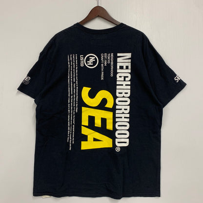【中古品】【メンズ】 NEIGHBORHOOD×WIND AND SEA ネイバーフッド×ウィンダンシー 201ELWSN-STM01S NHWDS C-TEE.SS ショートスリーブ Tシャツ トップス 半袖 142-260509-cs-05-izu サイズ：XL カラー：ブラック 万代Net店