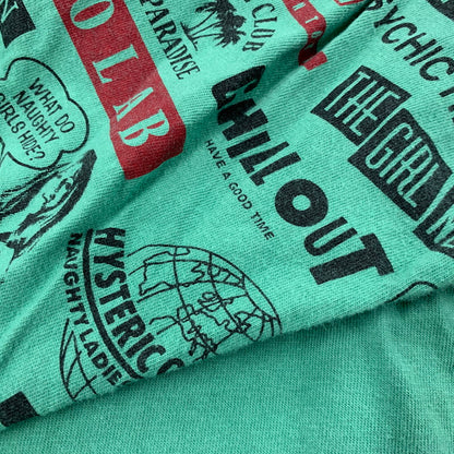 【中古品】【メンズ】 HYSTERIC GLAMOUR ヒステリックグラマー 02191CL02 HI FI WOMAN LS TEE ハイ ファイ ウーマン ロングスリーブ ティー トップス 長袖 140-260509-cs-04-izu サイズ：XL カラー：グリーン 万代Net店