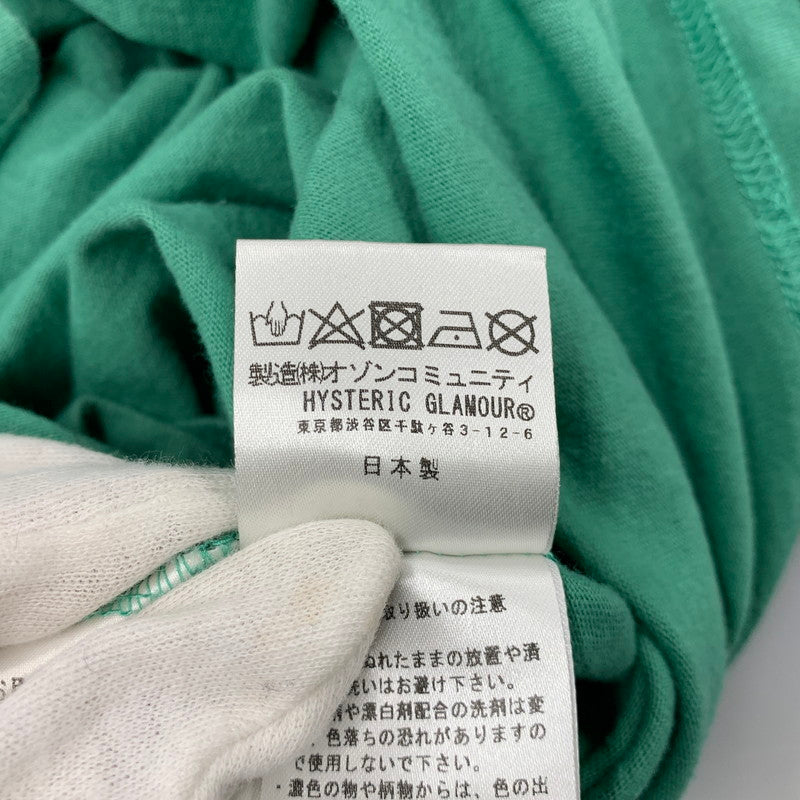 【中古品】【メンズ】 HYSTERIC GLAMOUR ヒステリックグラマー 02191CL02 HI FI WOMAN LS TEE ハイ ファイ ウーマン ロングスリーブ ティー トップス 長袖 140-260509-cs-04-izu サイズ：XL カラー：グリーン 万代Net店