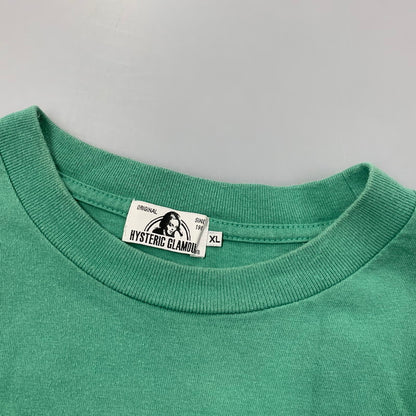 【中古品】【メンズ】 HYSTERIC GLAMOUR ヒステリックグラマー 02191CL02 HI FI WOMAN LS TEE ハイ ファイ ウーマン ロングスリーブ ティー トップス 長袖 140-260509-cs-04-izu サイズ：XL カラー：グリーン 万代Net店