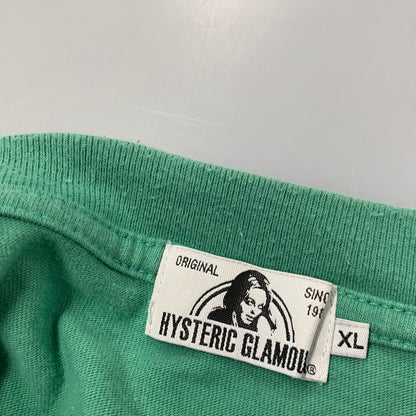 【中古品】【メンズ】 HYSTERIC GLAMOUR ヒステリックグラマー 02191CL02 HI FI WOMAN LS TEE ハイ ファイ ウーマン ロングスリーブ ティー トップス 長袖 140-260509-cs-04-izu サイズ：XL カラー：グリーン 万代Net店