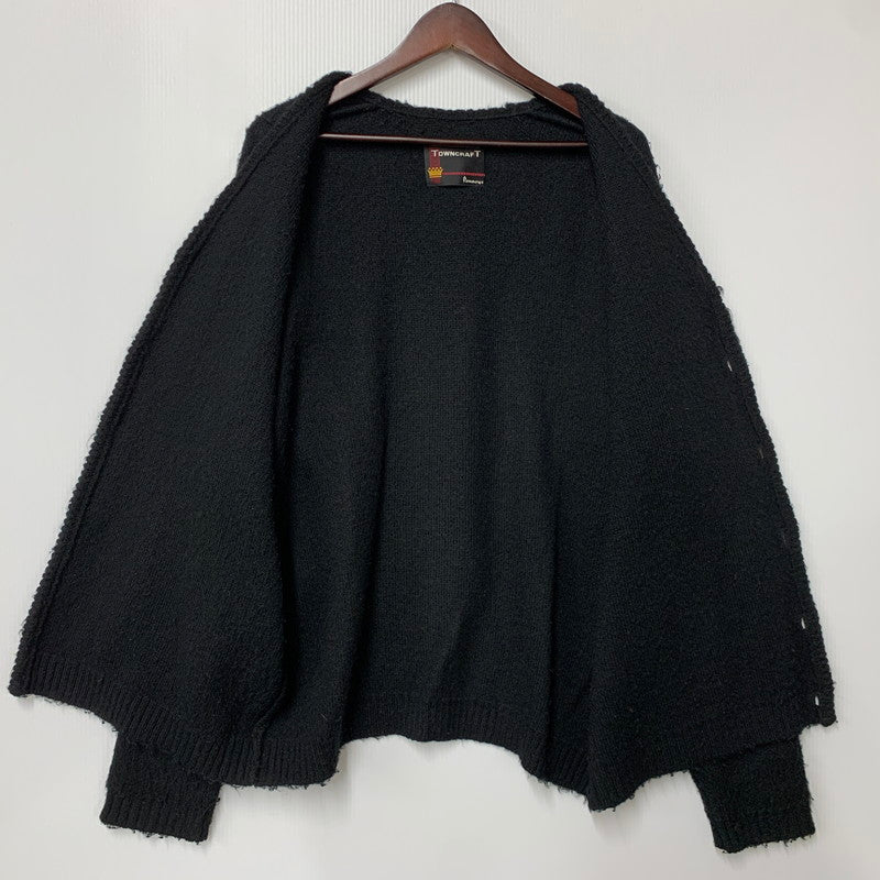 【中古品】【メンズ】 TOWNCRAFT タウンクラフト SOLID SHAGGY CARDIGAN ソリッド シャギー カーディガン トップス 長袖 145-260512-ya-11-izu サイズ：L カラー：BLACK 万代Net店