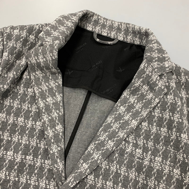 【中古品】【メンズ】 1PIU1UGUALE3 RELAX ウノピゥウノウグァーレトレ リラックス JACQUARD ジャガード 2B TAILORED JACKET テーラードジャケット アウター 140-260508-ya-05-izu サイズ：XL カラー：GRAY 万代Net店