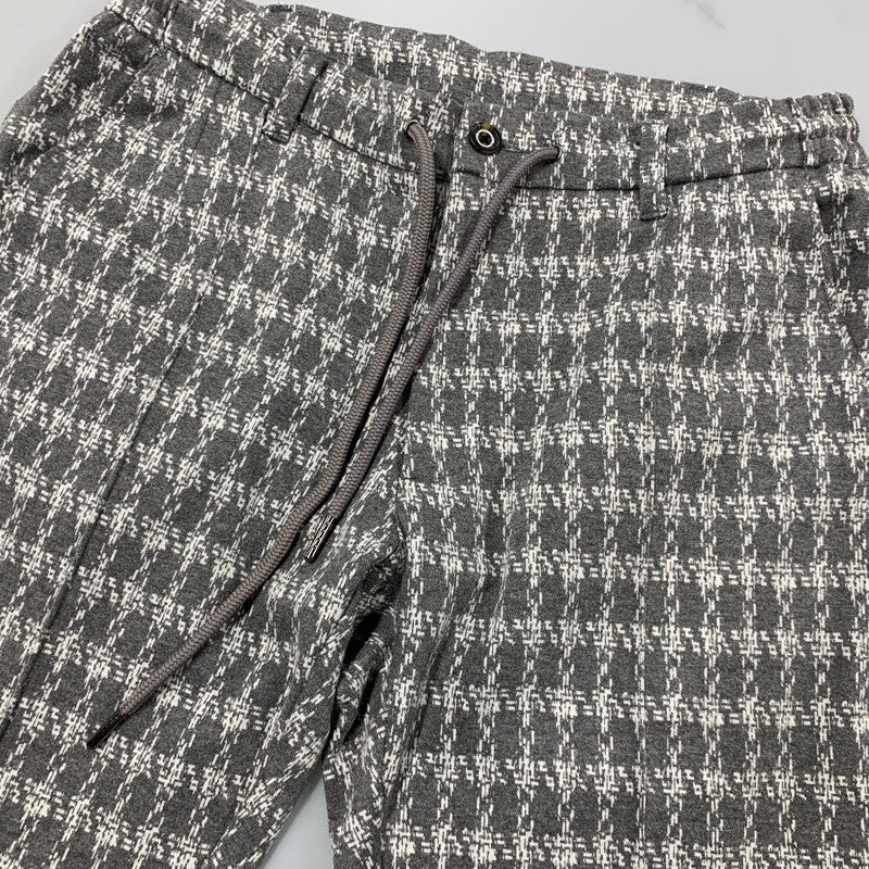 【中古品】【メンズ】 1PIU1UGUALE3 RELAX ウノピゥウノウグァーレトレ リラックス JACQUARD SLACKS ジャガード スラックス パンツ ボトムス ズボン 151-260509-cs-08-izu サイズ：M カラー：グレー×ホワイト 万代Net店