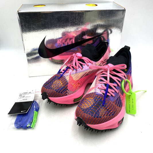 【中古美品】【メンズ】 NIKE ナイキ ×OFF WHITE オフ ホワイト CV0697-400 AIR ZOOM TEMPO エア ズーム テンポ ネクスト % FLYKNIT フライニット スニーカー シューズ 靴 160-260503-ya-09-izu サイズ：26.5 カラー：PINK GLOW 万代Net店