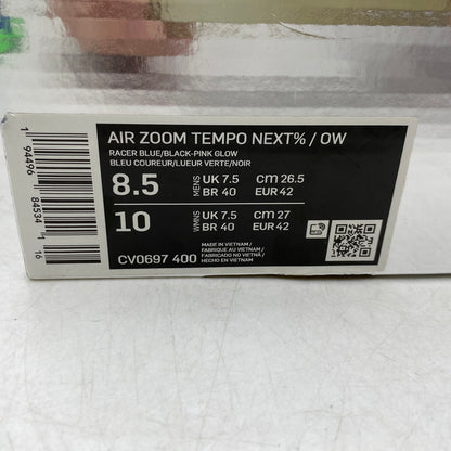 【中古美品】【メンズ】 NIKE ナイキ ×OFF WHITE オフ ホワイト CV0697-400 AIR ZOOM TEMPO エア ズーム テンポ ネクスト % FLYKNIT フライニット スニーカー シューズ 靴 160-260503-ya-09-izu サイズ：26.5 カラー：PINK GLOW 万代Net店