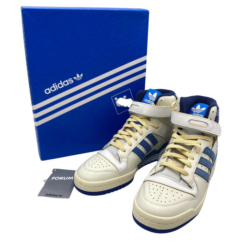 【中古美品】【メンズ】 FY7793 FORUM フォーラム 84 HIGH BLUE THREAD ハイ ブルー スレッド スニーカー シューズ 靴 161-260503-ya-06-izu サイズ：27cm カラー：OFF WHITE-BRIGHT BLUE/FOOTWEAR WHITE 万代Net店