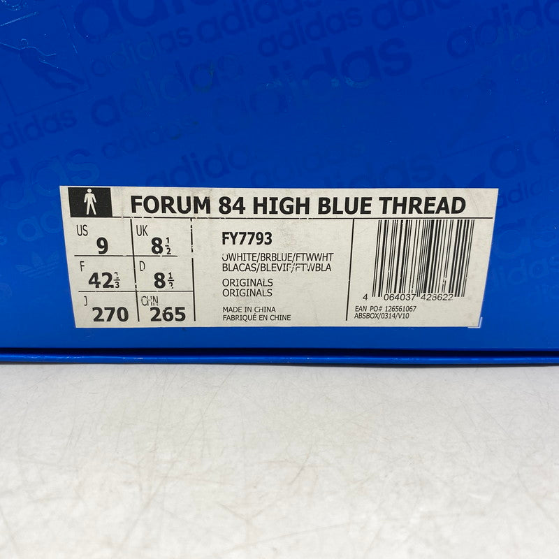 【中古美品】【メンズ】 FY7793 FORUM フォーラム 84 HIGH BLUE THREAD ハイ ブルー スレッド スニーカー シューズ 靴 161-260503-ya-06-izu サイズ：27cm カラー：OFF WHITE-BRIGHT BLUE/FOOTWEAR WHITE 万代Net店