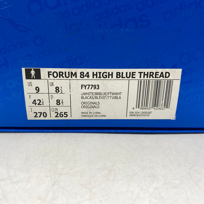 【中古美品】【メンズ】 FY7793 FORUM フォーラム 84 HIGH BLUE THREAD ハイ ブルー スレッド スニーカー シューズ 靴 161-260503-ya-06-izu サイズ：27cm カラー：OFF WHITE-BRIGHT BLUE/FOOTWEAR WHITE 万代Net店