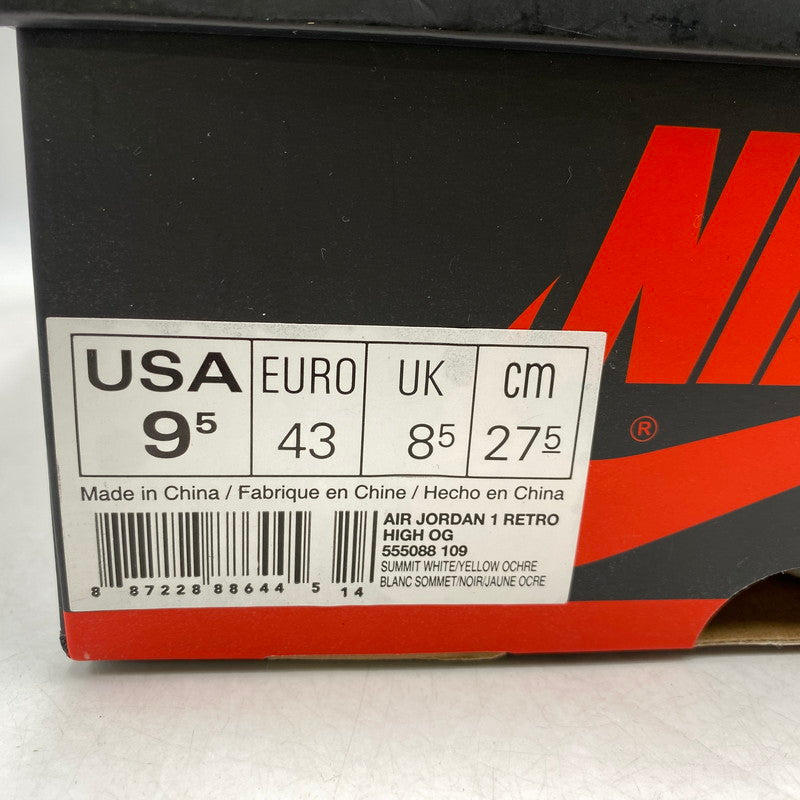【中古美品】【メンズ】 NIKE ナイキ 555088-1 AIR JORDAN エア ジョーダン1 RETRO LOW OG レトロ ロウ オージー スニーカー シューズ 靴 160-260503-ya-08-izu サイズ：27.5 カラー：SUMMIT WHITE/YELLOW OCHRE 万代Net店