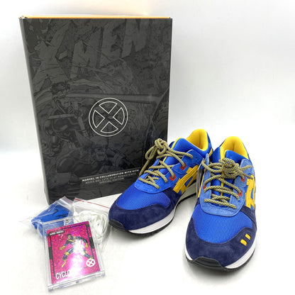 【中古美品】【メンズ/レディース】 ASICS アシックス × KITH キス × MARVEL マーベル X-MEN1 エックスメン 201A961 GEL-LYTE ゲルライト 3 '07 REMASTERED CYCLOPS リマスタード サイクロプス スニーカー 162-260503-ya-04-izu サイズ：26cm カラー：ブルー系 万代Net店