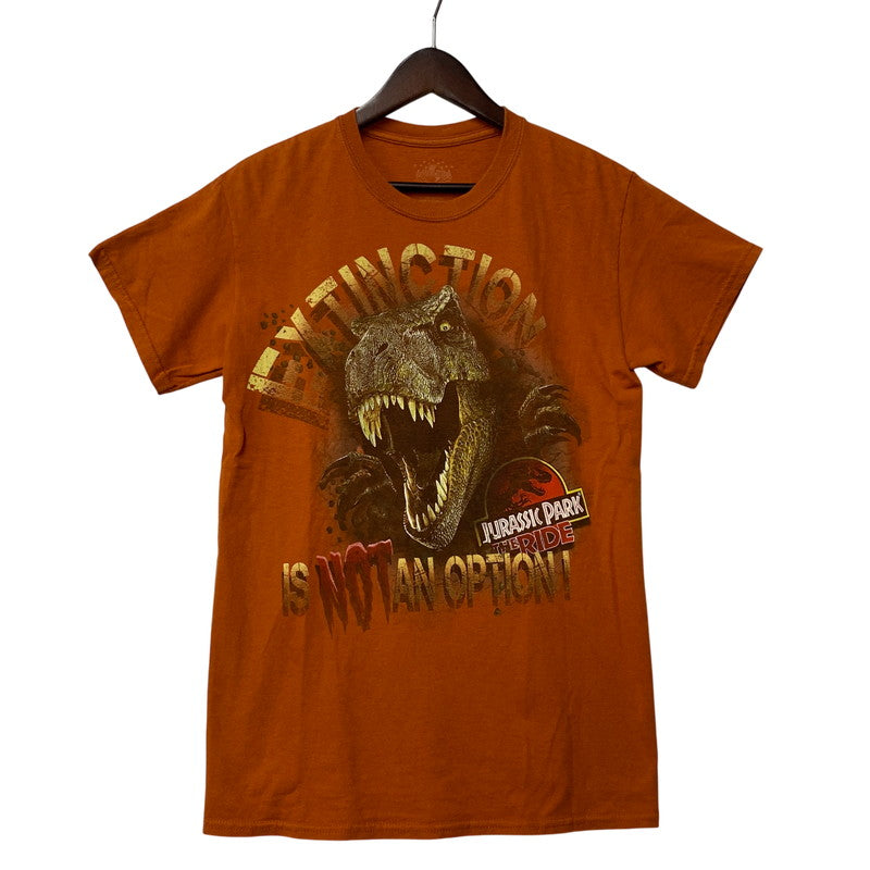 【中古品】【メンズ】 UNIVERSAL STUDIOS ユニバーサルスタジオ JURASSIC PARK RIDE TEE ジュラシックパーク ライド Tシャツ トップス 146-260508-kh-03-izu サイズ：S カラー：オレンジ 万代Net店
