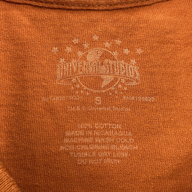 【中古品】【メンズ】 UNIVERSAL STUDIOS ユニバーサルスタジオ JURASSIC PARK RIDE TEE ジュラシックパーク ライド Tシャツ トップス 146-260508-kh-03-izu サイズ：S カラー：オレンジ 万代Net店
