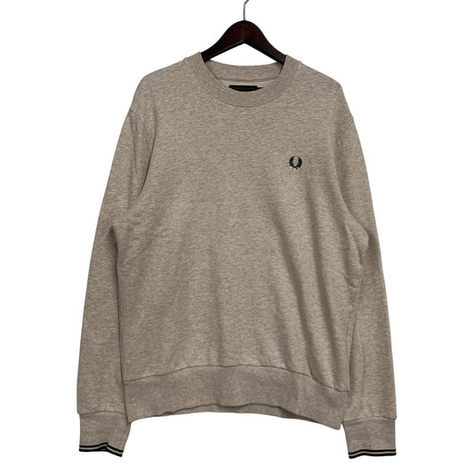 【中古品】【メンズ】 FRED PERRY フレッドペリー M7535 CREW NECK SWEATSHIRT クルーネック スウェット シャツ トップス 長袖 141-260508-ya-04-izu サイズ：L カラー：PORRIDGE　MARL 万代Net店
