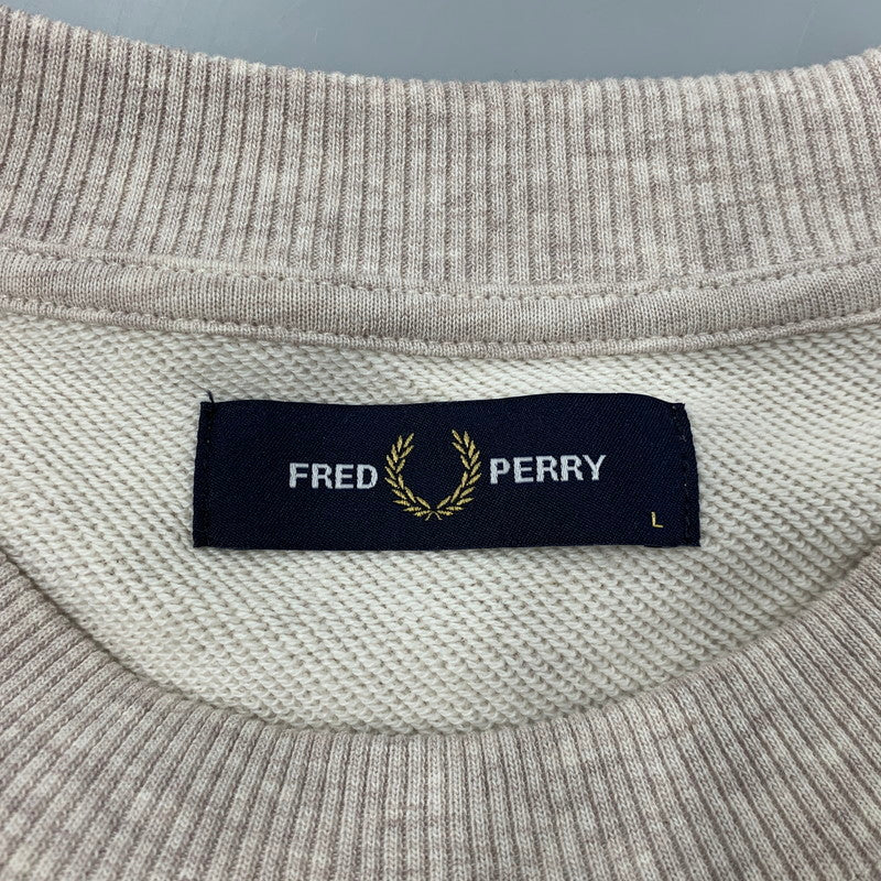 【中古品】【メンズ】 FRED PERRY フレッドペリー M7535 CREW NECK SWEATSHIRT クルーネック スウェット シャツ トップス 長袖 141-260508-ya-04-izu サイズ：L カラー：PORRIDGE　MARL 万代Net店