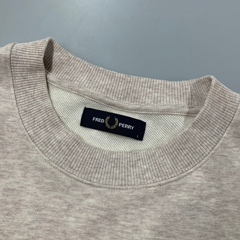 【中古品】【メンズ】 FRED PERRY フレッドペリー M7535 CREW NECK SWEATSHIRT クルーネック スウェット シャツ トップス 長袖 141-260508-ya-04-izu サイズ：L カラー：PORRIDGE　MARL 万代Net店