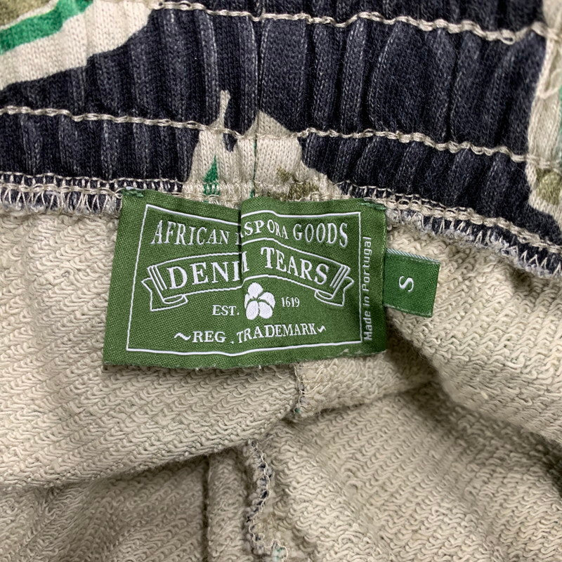 【中古品】【メンズ】 DENIM TEARS デニムティアーズ GREEN CAMO COTTON WREATH SWEATPANT グリーン カモ コットン リース スウェットパンツ ボトムス 153-260503-kh-08-izu サイズ：S カラー：マルチ 万代Net店