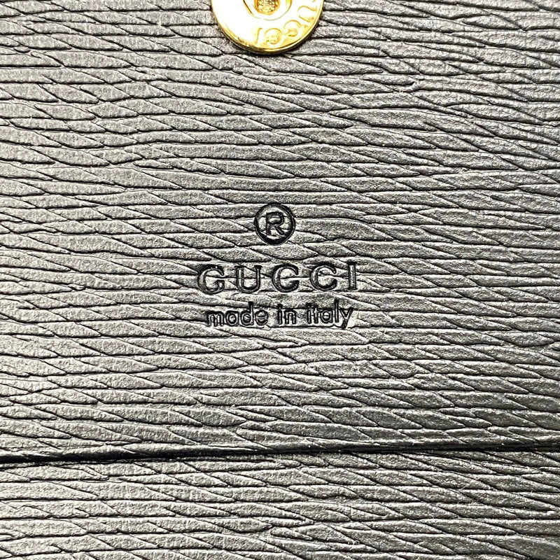 【中古品】【メンズ/レディース】 GUCCI グッチ 772639 MINI WALLET WITH GUCCI SCRIPT ミニ ウォレット グッチ スクリプト 財布 181-260503-kh-12-izu カラー：ブラック 万代Net店