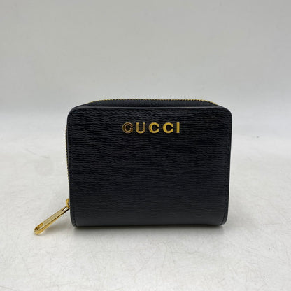 【中古品】【メンズ/レディース】 GUCCI グッチ 772639 MINI WALLET WITH GUCCI SCRIPT ミニ ウォレット グッチ スクリプト 財布 181-260503-kh-12-izu カラー：ブラック 万代Net店