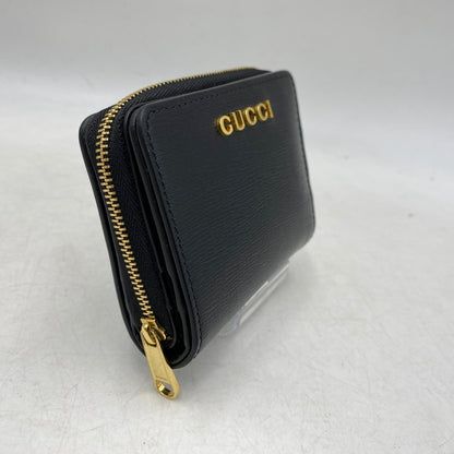 【中古品】【メンズ/レディース】 GUCCI グッチ 772639 MINI WALLET WITH GUCCI SCRIPT ミニ ウォレット グッチ スクリプト 財布 181-260503-kh-12-izu カラー：ブラック 万代Net店