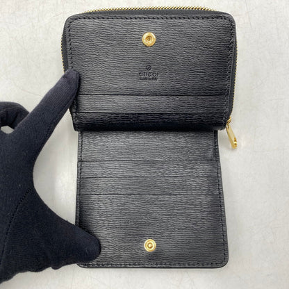 【中古品】【メンズ/レディース】 GUCCI グッチ 772639 MINI WALLET WITH GUCCI SCRIPT ミニ ウォレット グッチ スクリプト 財布 181-260503-kh-12-izu カラー：ブラック 万代Net店