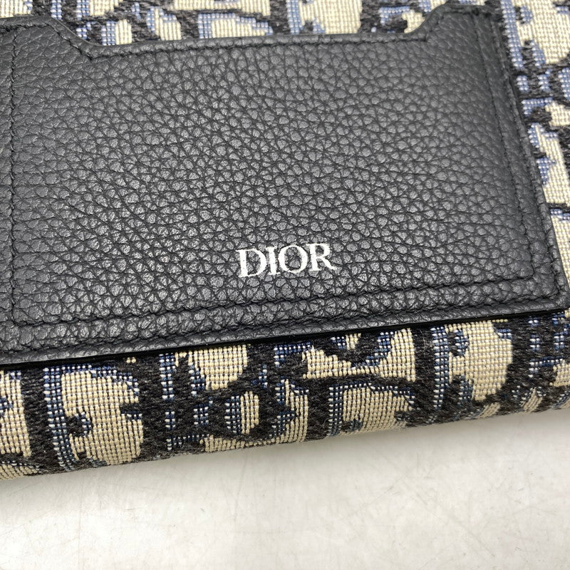 【中古品】【メンズ/レディース】 CHRISTIAN DIOR クリスチャンディオール TROTTER OBLIQUE ROUNDFASTENER WALLET トロッター オブリーク ラウンドファスナー ウォレット 財布 181-260503-kh-13-izu カラー：マルチ 万代Net店