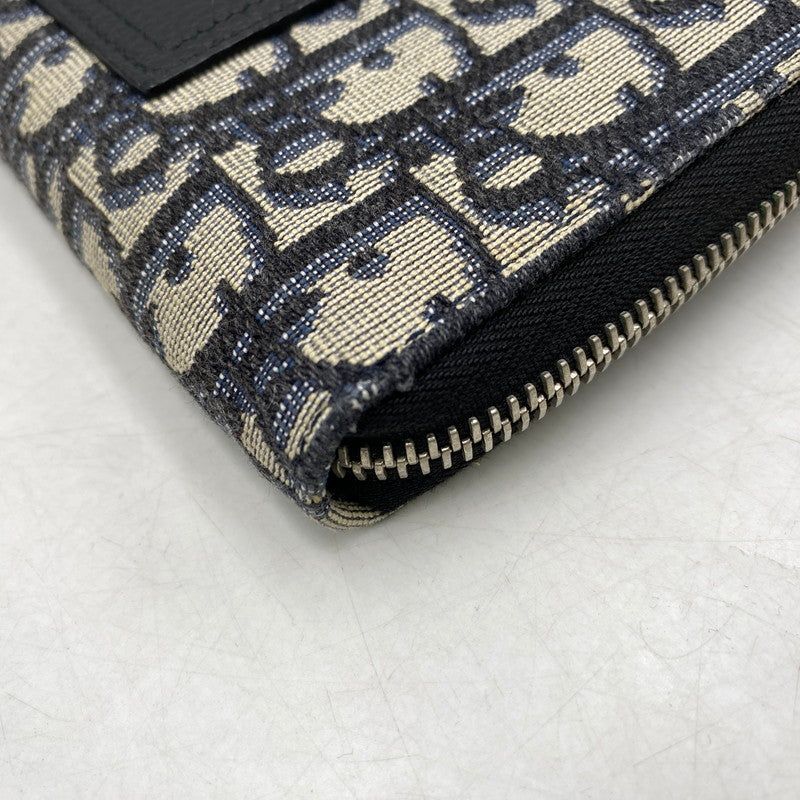 【中古品】【メンズ/レディース】 CHRISTIAN DIOR クリスチャンディオール TROTTER OBLIQUE ROUNDFASTENER WALLET トロッター オブリーク ラウンドファスナー ウォレット 財布 181-260503-kh-13-izu カラー：マルチ 万代Net店